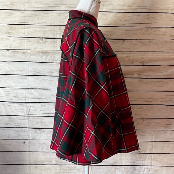 Pendleton Plaid Wool Capelet Poncho Jacket Size XL - Picture 11 of 13